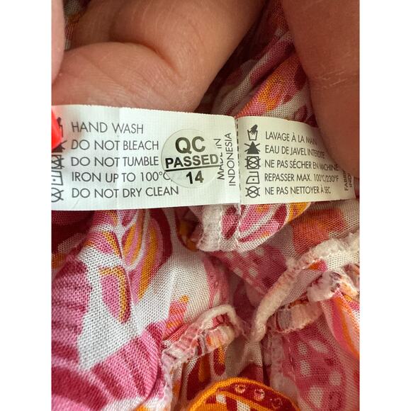 Poupette‎ St. Barth Mini Bona V-Neck in Red Chagal Size Medium - Picture 9 of 13